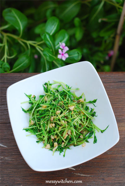 Stir Fried Pea Sprouts With Cincalok